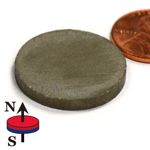 SmCo Disc-25.4mm x 3.17mm - Samarium Cobalt Sm2Co17-26-320 Celsius