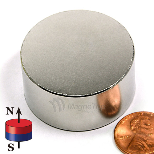 Neodymium Disk  -  38.1mm x 12.7mm - N45