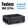 Fanless Intel NUC 13 Pro, Core i3 PC, Fast SSD, Thunderbolt 4, up to 4 Displays [Newton-i3-1315U]