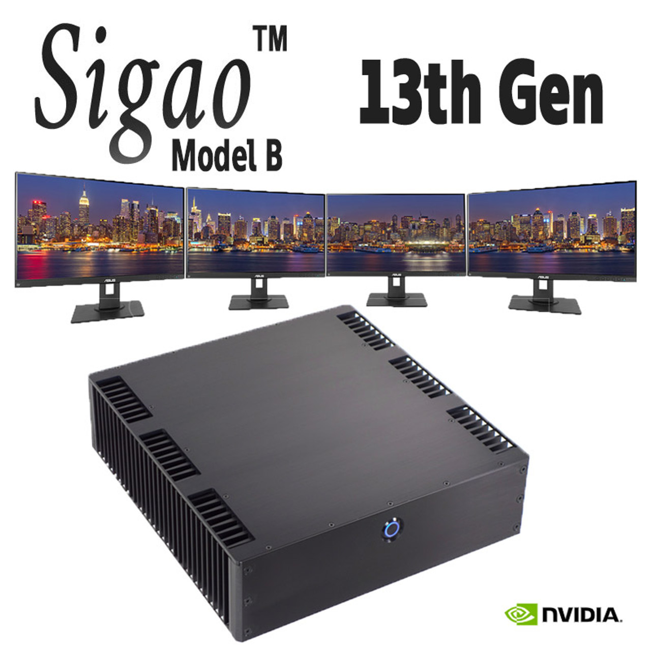 Sigao Model B, fanless 13th Gen i9 13900T PC with NVIDIA fanless