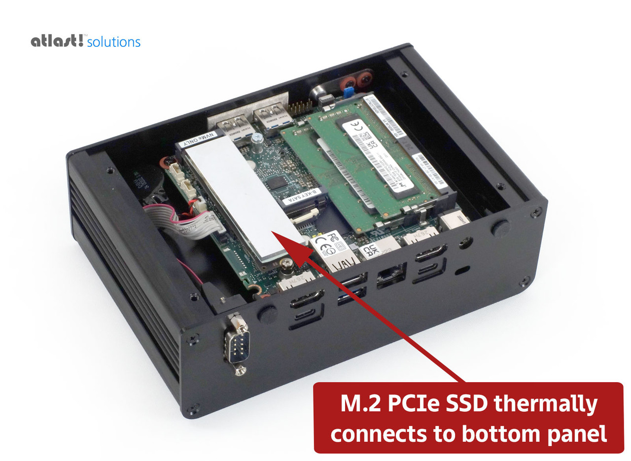Fanless Intel NUC 11 Pro i3 in Compact Aluminium Case