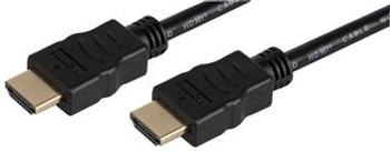 4K HDMI Lead, Male to Male, Gold Connectors, 2m Black