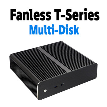 Fanless 13th Gen Core i5 Mini PC,  Up to 64GB, Up to 3x SSD [T-Series-H610T-i5]