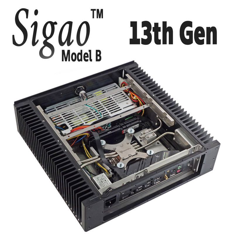 Sigao fanless silent 13th Gen i9 13900T PC, heatpipe cooling