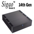 Sigao Model B Fanless PC, 14th Gen 24-Core i9 14900T, DDR5, PCIe 4.0 SSD, up to 96GB [B760i&91;