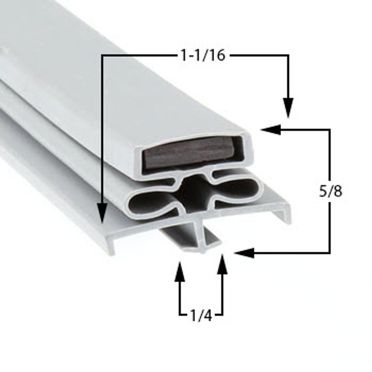 Traulsen Gasket 29 1/2 x 68 3s - Refrigeration Gaskets Made