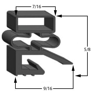Hobart Gasket 21 3/8 x 61 5/8 - 280984-13 Profile 590 25-590-0035-4