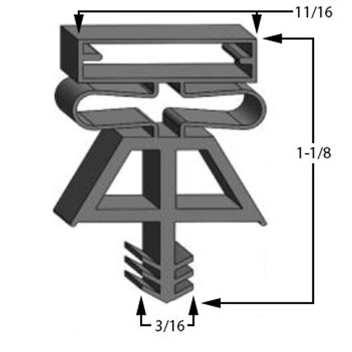Kolpak Gasket 50 3/8 x 78 1/2 Profile 180 32-180-0025-4