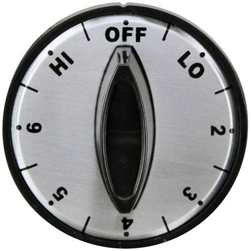 Knob 2 D, Off-Lo-2-6-Hi - 221012