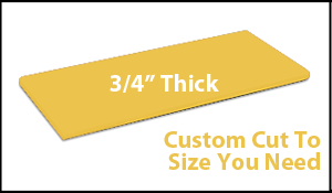 Custom Cutting Board - 3/4" Yellow Poly