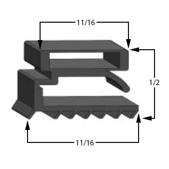 Ever Frost Gasket 24 1/2 x 25 1/2 - 28-7-8×78-3-4 Profile 424 17-424-0003-4