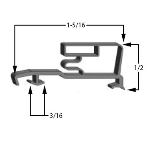 Schott Gemtron Gasket 3M-0016-198 25 7/8 x 71 15/16 Profile 290 87-290-0198-4