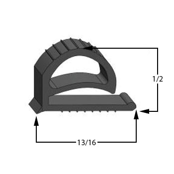 Glastender Gasket 12 x 21 7/8 - 04000092 Profile 048 22-048-0009-4