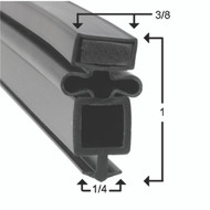 Gasket 24 5/8 x 62 3/4 - 4 sided - Compatible with True Mfg 810897