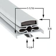 Traulsen-Gasket-29-1/4-x-67-1/2-3-Sided-60-707-341-60085-00-RIH232LFHS-1