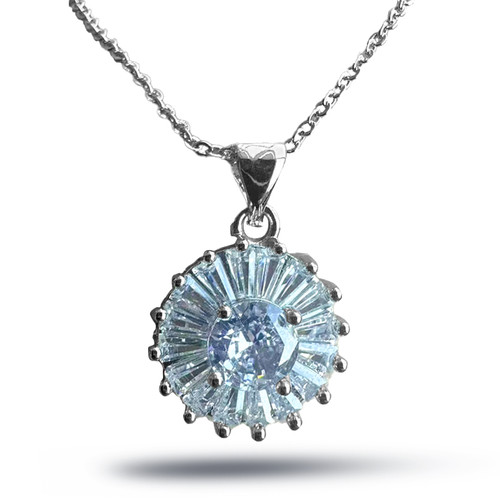 Belgian artificially cultivated diamond 1 ladder drill round pendant necklace 1 piece Belgian artificially cultivated diamond 1 ladder drill round pendant necklace 1 piece