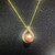 Light purple pearl necklace and ladder diamond inlay
