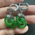 Linked jade earrings 1 pair