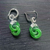 Linked jade earrings 1 pair