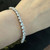 Heart-shaped white diamond bracelet (Belgian artificially cultivated diamond) 1 piece
