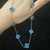 (White/Black/Blue/Light Blue) White shell four-leaf flower ten flower necklace 1 piece