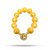 16 mm round golden pearl bracelet 1 piece