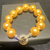 16 mm round golden pearl bracelet 1 piece