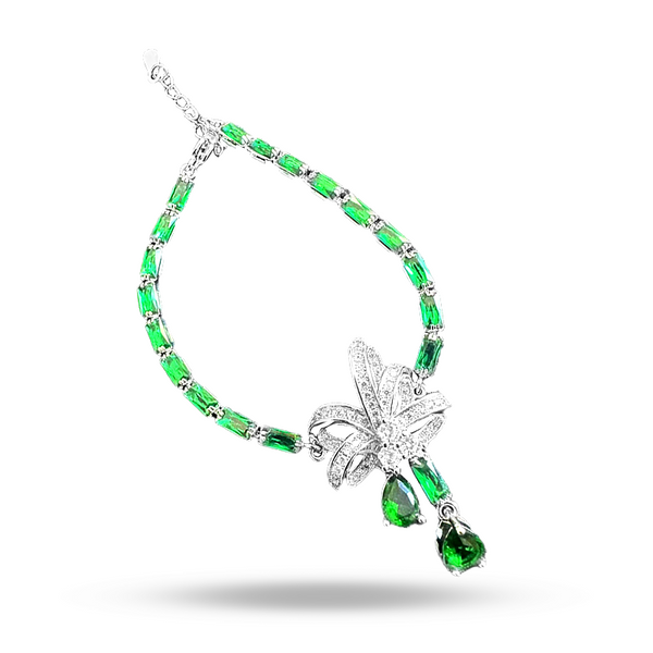 Emerald diamond bracelet 1 piece