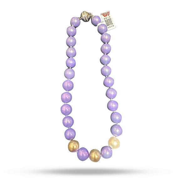 16mm purple pearl necklace 1 piece