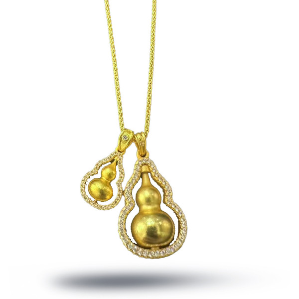 Golden Double Gourd Sweater Chain 1 piece