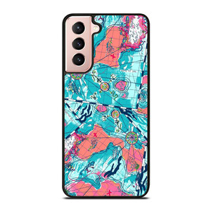 LILLY PULITZER WORLD MAPS Samsung Galaxy Case Cover LILLY PULITZER WORLD MAPS Samsung Galaxy Case Cover