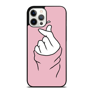 CUTE HEART FINGER PINK iPhone Case Cover CUTE HEART FINGER PINK iPhone Case Cover