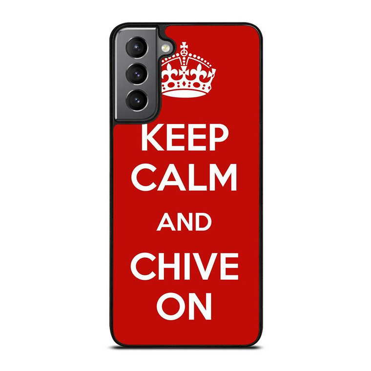 KEEP CALM AND CHIVE ON 4 Samsung Galaxy Case Cover