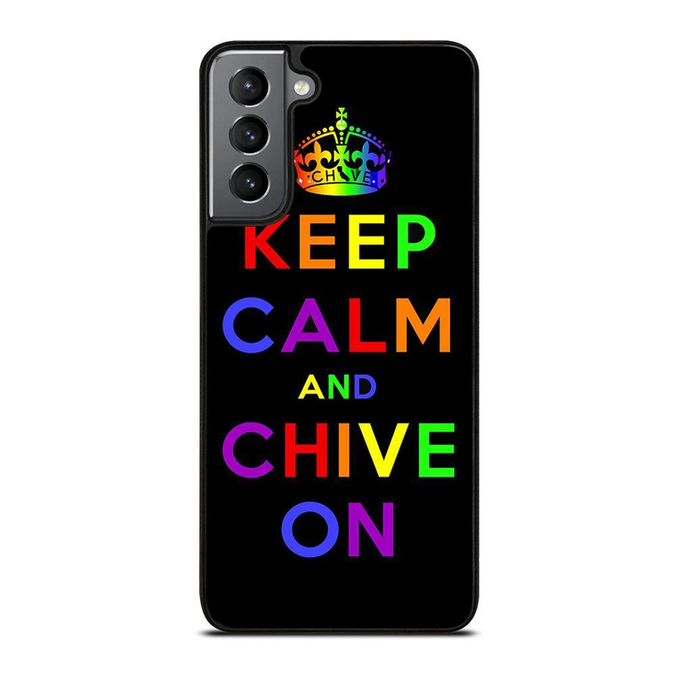 KEEP CALM AND CHIVE ON 1 Samsung Galaxy Case Cover