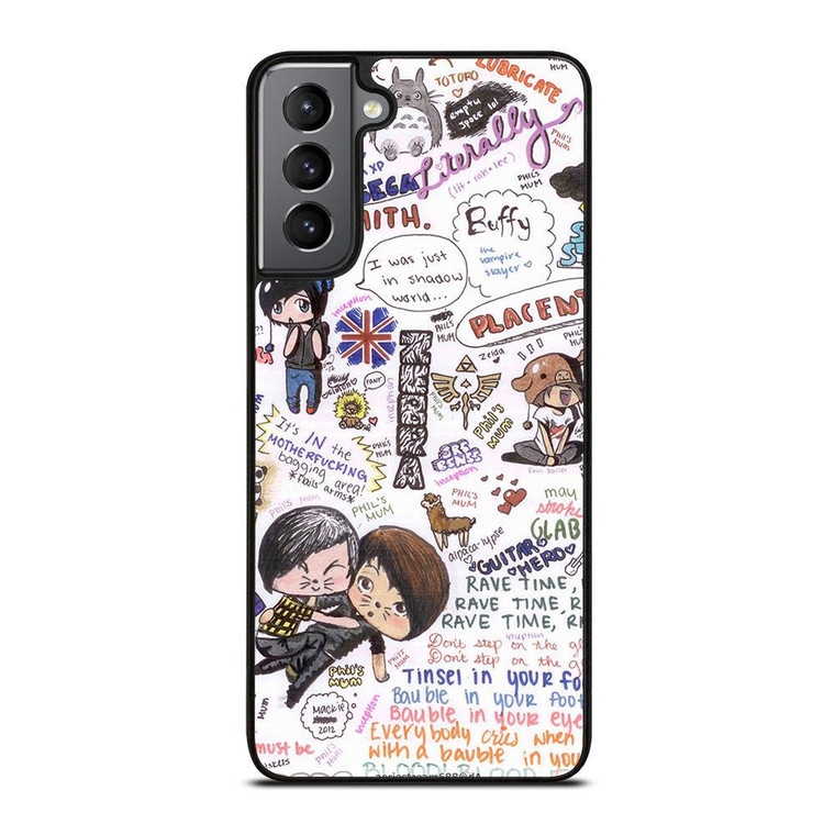DAN AND PHIL QUOTES Samsung Galaxy Case Cover