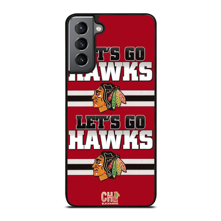 CHICAGO BLACKHAWKS LETS GO Samsung Galaxy Case Cover