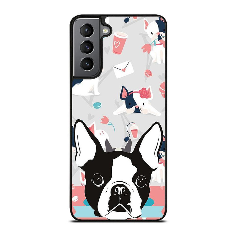 BOSTON TERRIER DOG 3 Samsung Galaxy Case Cover