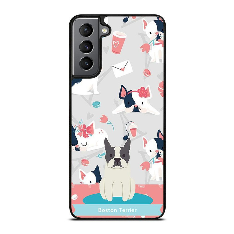 BOSTON TERRIER DOG 1 Samsung Galaxy Case Cover
