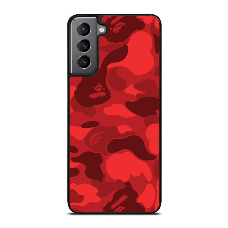 BAPE CAMO RED Samsung Galaxy Case Cover
