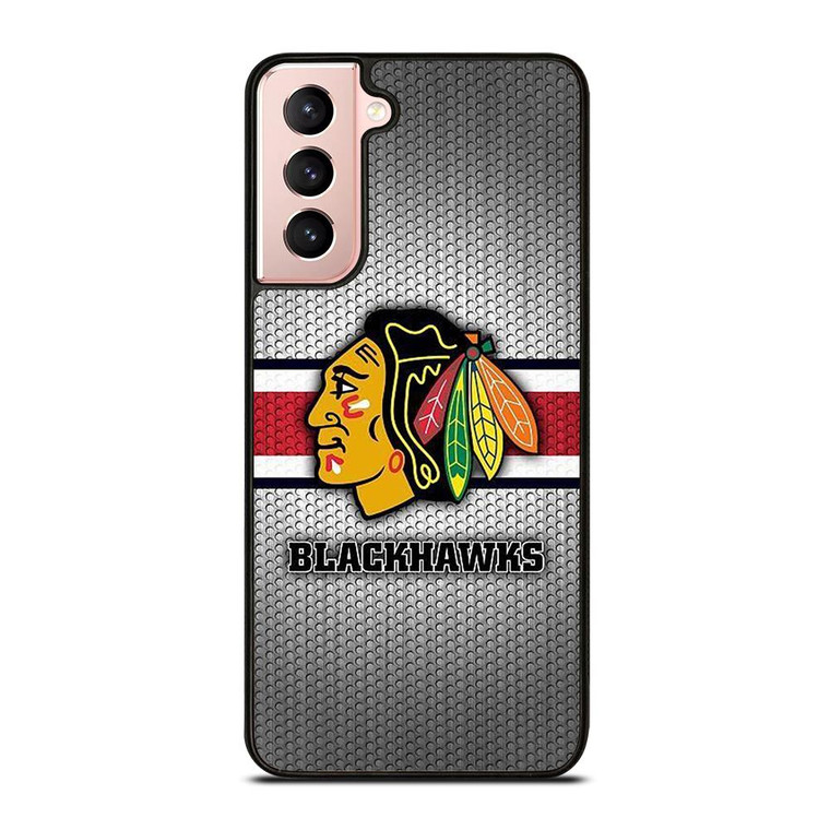 CHICAGO BLACKHAWKS METAL LOGO Samsung Galaxy Case Cover
