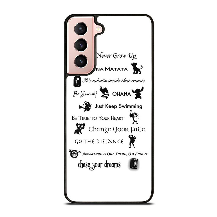 DISNEY LESSONS BLACK QUOTE Samsung Galaxy Case Cover