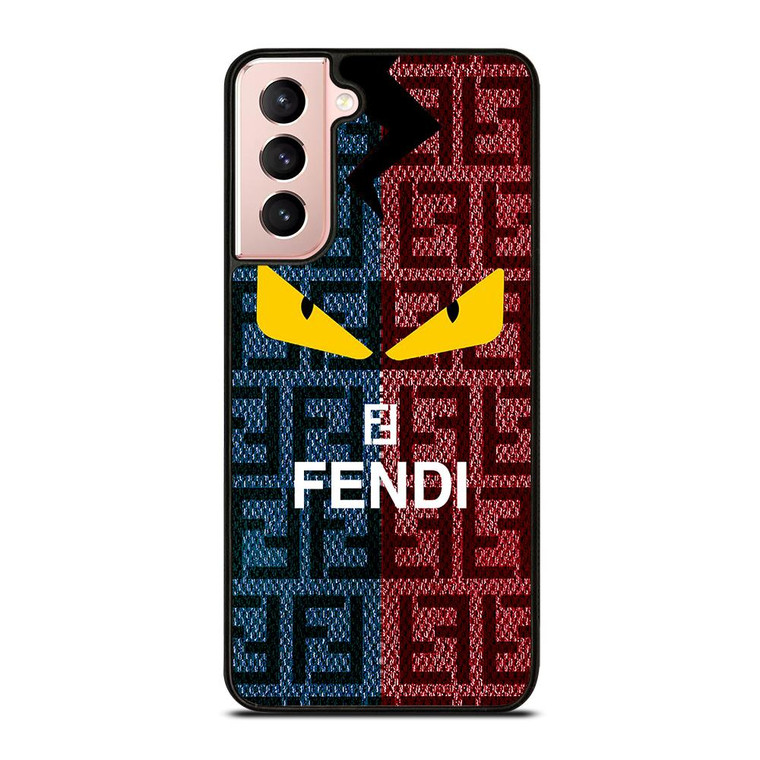 FENDI ROMA BLUE RED PATTERN Samsung Galaxy Case Cover