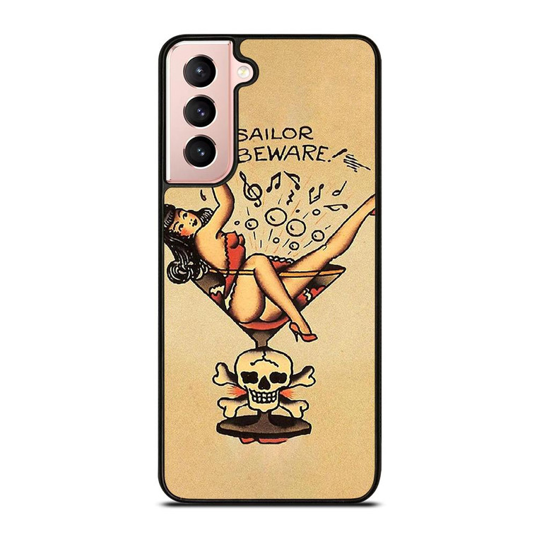 SAILOR JERRY BEWARE TATTOO Samsung Galaxy Case Cover