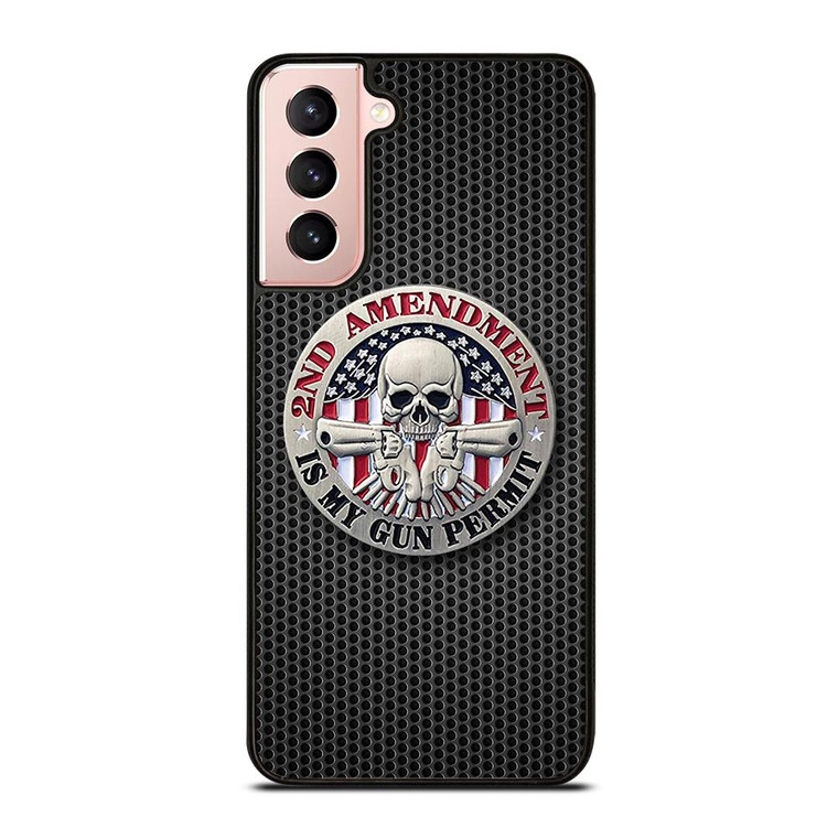 SECOND AMENDMENT AMERICAN GUN METAL LOGO Samsung Galaxy Case Cover