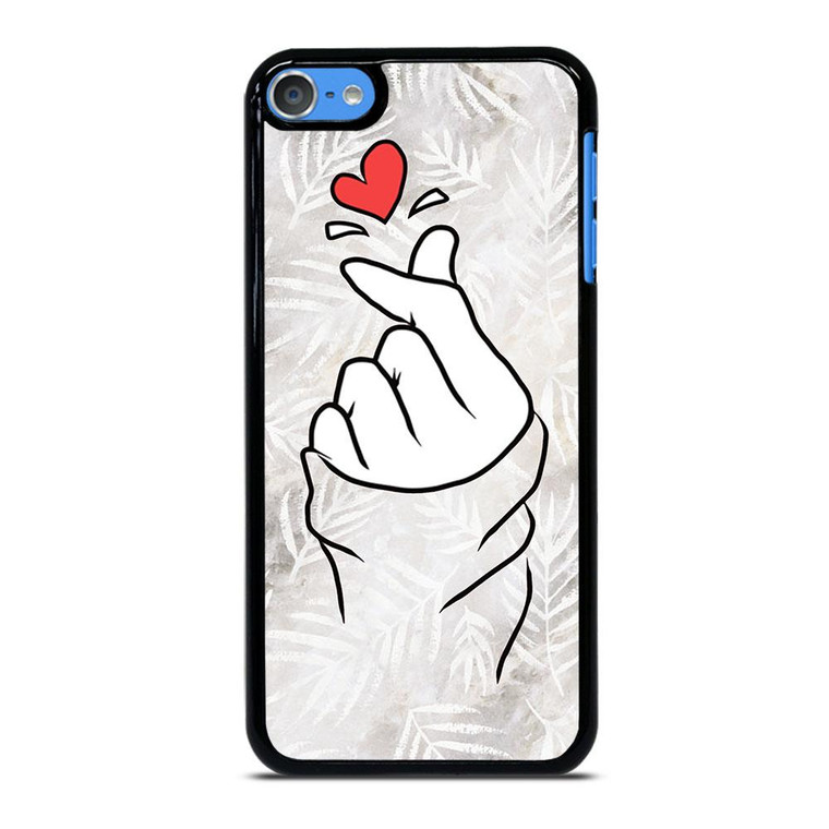 CUTE HEART FINGER WHITE MARBLE iPod Touch Case Cover