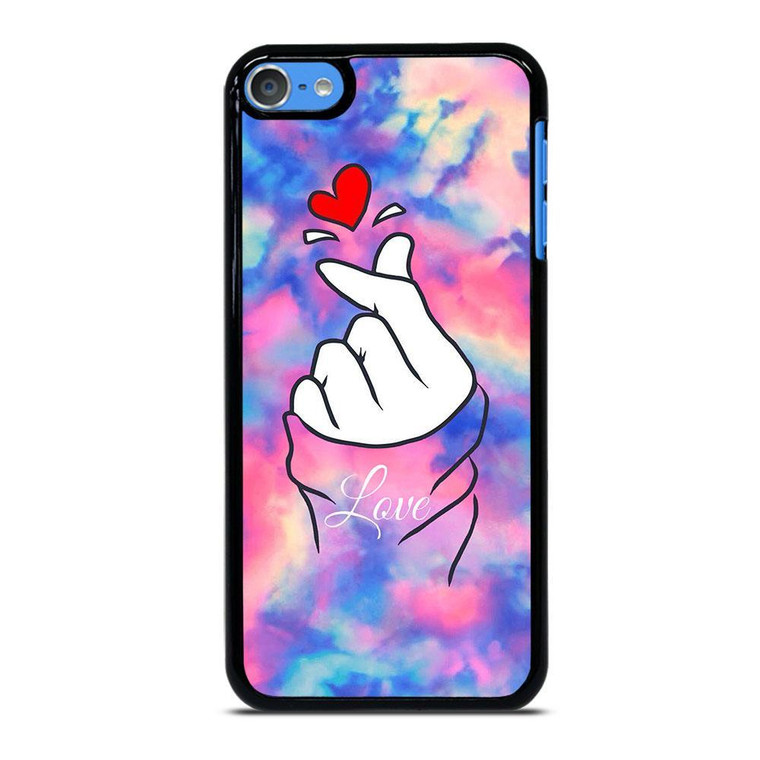 CUTE HEART FINGER MARBLE iPod Touch Case Cover