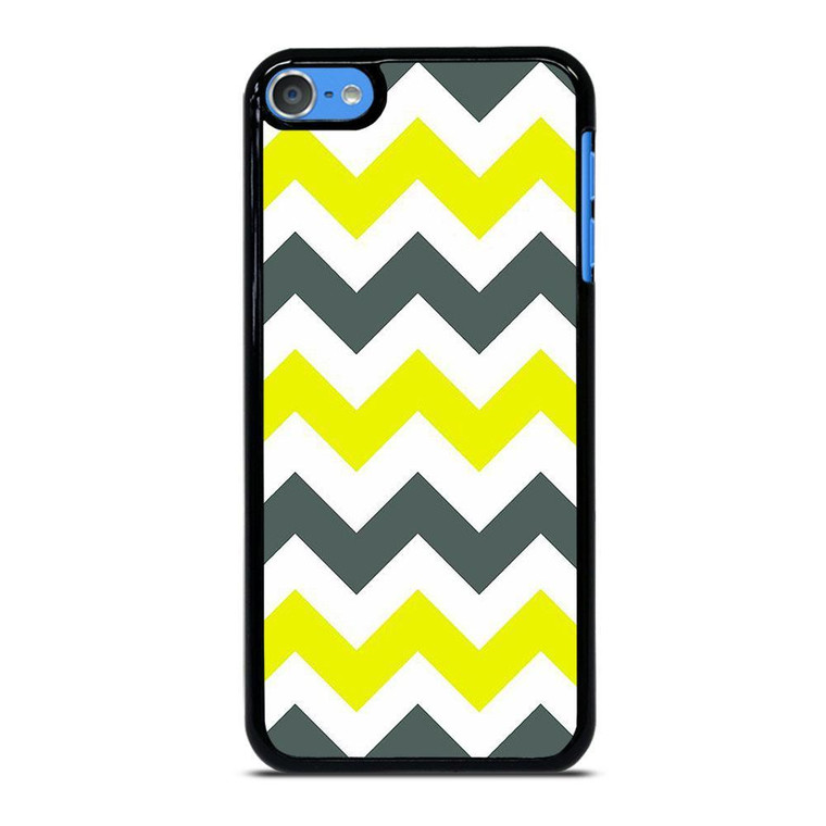 CHEVRON PATTERN YELLOW AND GREY iPod Touch Case Cover
