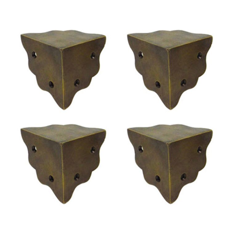 Set of 4 pcs Vintage 3D Wave Corner Protector Decor Shelf Table Cabinet Hardware