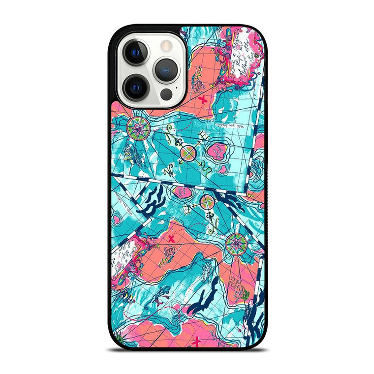LILLY PULITZER WORLD MAPS iPhone Case Cover