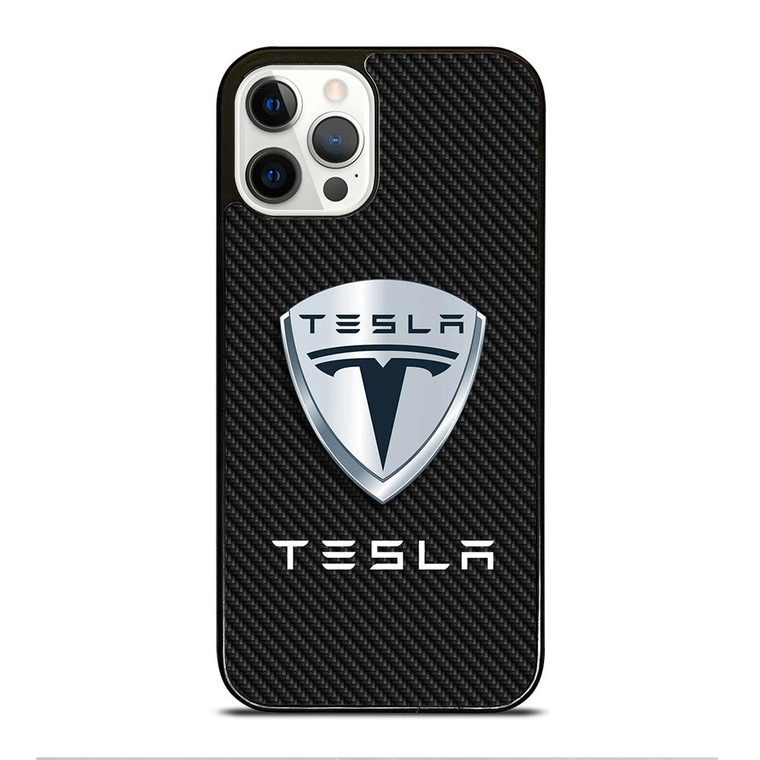 TESLA LOGO CARBON iPhone Case Cover